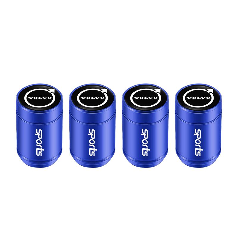 4Pcs 3D Aluminum Alloy Car Wheel Tire Air Valve Dust Caps For Volvo XC90 V90 V60 XC60 V40 S80 S60 S90 C40 XC40 V70 XC70 C30 C70