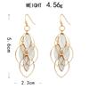 Women Bohemian Style Leaves Ear Drop Earring