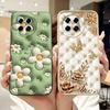 For Tecno Spark 20 Pro+ 2024 Case Fashion Flower Cactus Soft Liquid Silicone Lens Protective Cover on Spark 20 Pro Plus KJ7 Etui