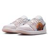 Jordan Air Jordan 1 Abrasion Resistant Slip Resistant Low Top Vintage Basketball Shoes Women's Pink White IB8859-101(Team181-)