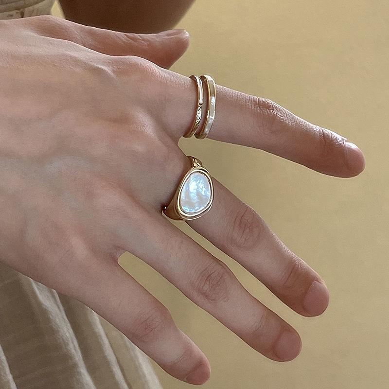 1 Stück Ring Bunt Emaille Design für Damen Raffiniert Minimalistisch Luxus Statement Modeband