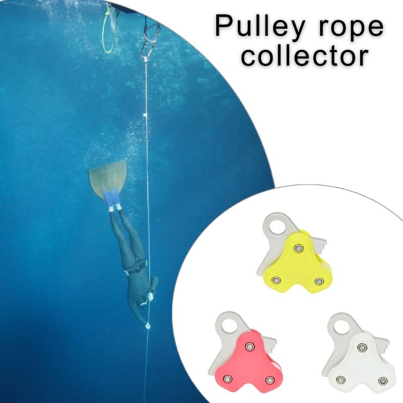 Light Weight Scubas Diving Pulley Dives Reel Rope Holder 250kg Load Bearing Rope Pulley Diving Accessories Enduring