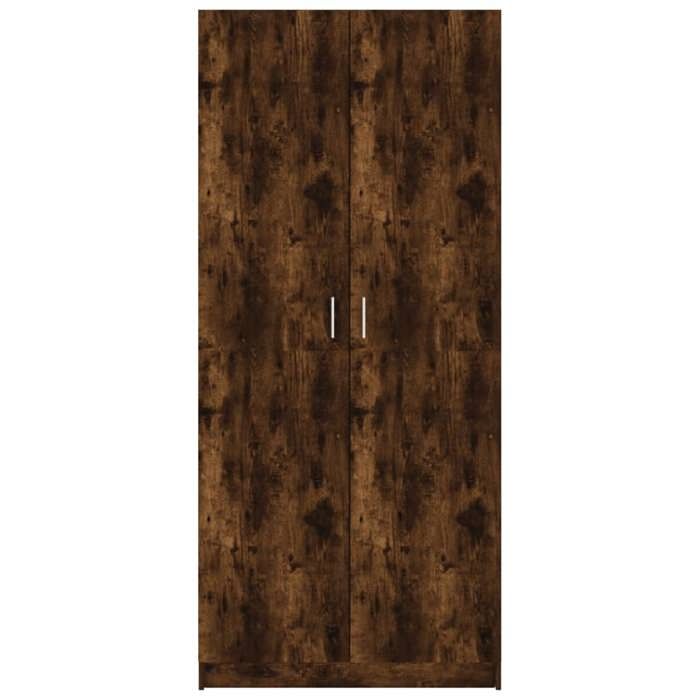 VidaXL Garde-robe Chêne fumé 80x52x180 cm Bois d'ingénierie 815351