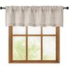 OWENIE Linen Valances for Windows 1 Pcs, Light Filtering Textured Farmhouse Short Small Valance Curta for Bathroom Basement Living Room Bedroom, Rod