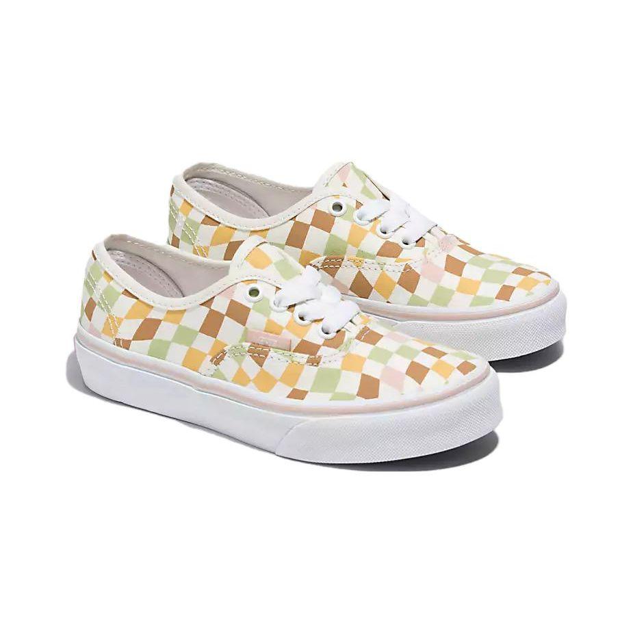 Vans Wavy Check Low Top Round Toe Shock Absorbing Durable Kids Skate Shoes Kids sneaker VN0A3UIV6GL