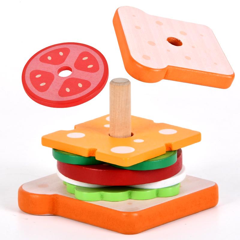 Kids' Pretend Play Food Set: French Fries, Hamburger, Pizza, & Bread - Educational Toys for Girls In Kindergarten Junior Class