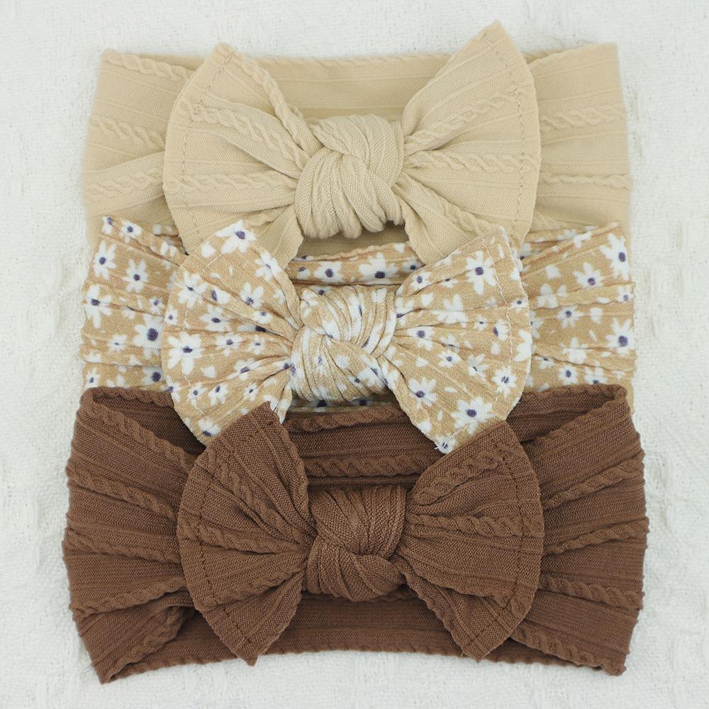 3Pcs/Set Baby Girl Headbands Lot Bows Baby Headband Newborn Gift Elastic Hair Bands Children Turban Kids Infant Hair Accessories