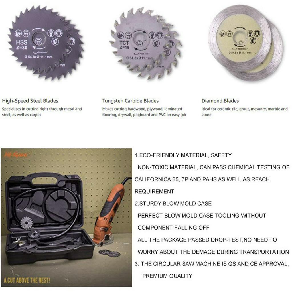 DIY 3700RPM Electric Mini Circular Saw Portable Multi-Function Saw Electric Power Tool For Cutting Wood PVC Tube Tile 400W