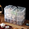 Stackable Multi-Layer Tea Set Storage Box with Handle - Dustproof and Portable for Cups and Coffee Table