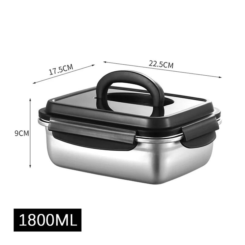 304 Stainlesss Steel Leak Proof Lunch Box With Lid Picnic Box Bento Box Food Storage Containers For Portable Food Bento Boxes