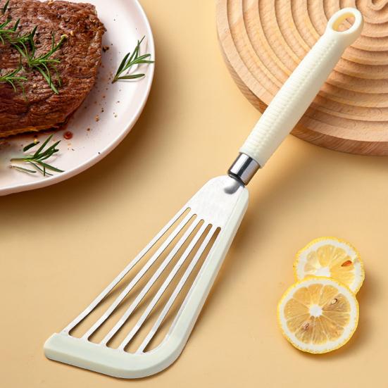 Cooking Spatula Non-stick Long Handle Hollow Out Multifunctional Stainless Steel Silicone Anti-scald Fish Spatula Shovel Kitchen Gadget