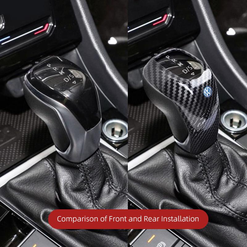Valve Stems Caps VW Car Shift Stick Cover Carbon Fibre Sports Gear Lever Cap For Volkswagen Polo Golf GTI CC Tiguan Arteon Passa zd7