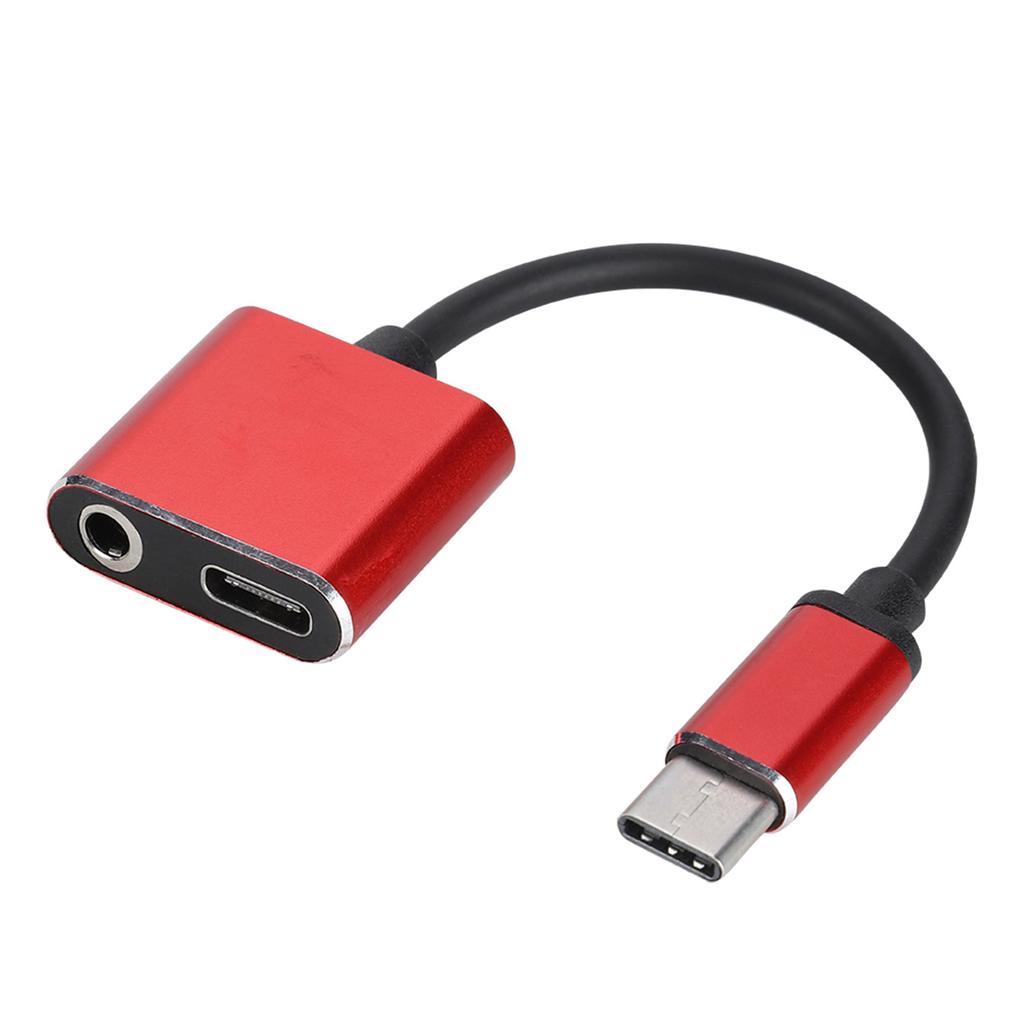 2 in 1 3.5mm Type C   Adapter Converter   Headphone Adapter (Black)