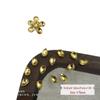 Champagne Pink Rhinestone Flower Nail Art Decorations: Sparkly, Colorful, Five-Petal Design with Pointed Back