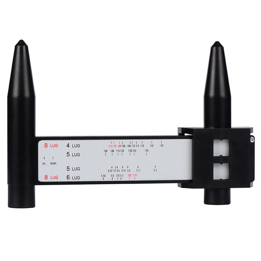 Precise Tire Bolts Wheel Rims Ruler Pattern Gauge PCD Measuring Tool 4 5 6 8 Lug