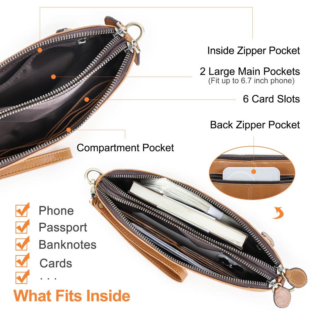 CONTACT'S Echtes Leder Umhängetaschen für Frauen Marke Mode Weibliche Sling Taschen Handtaschen Kupplungen Handy Tasche Geldbörsen