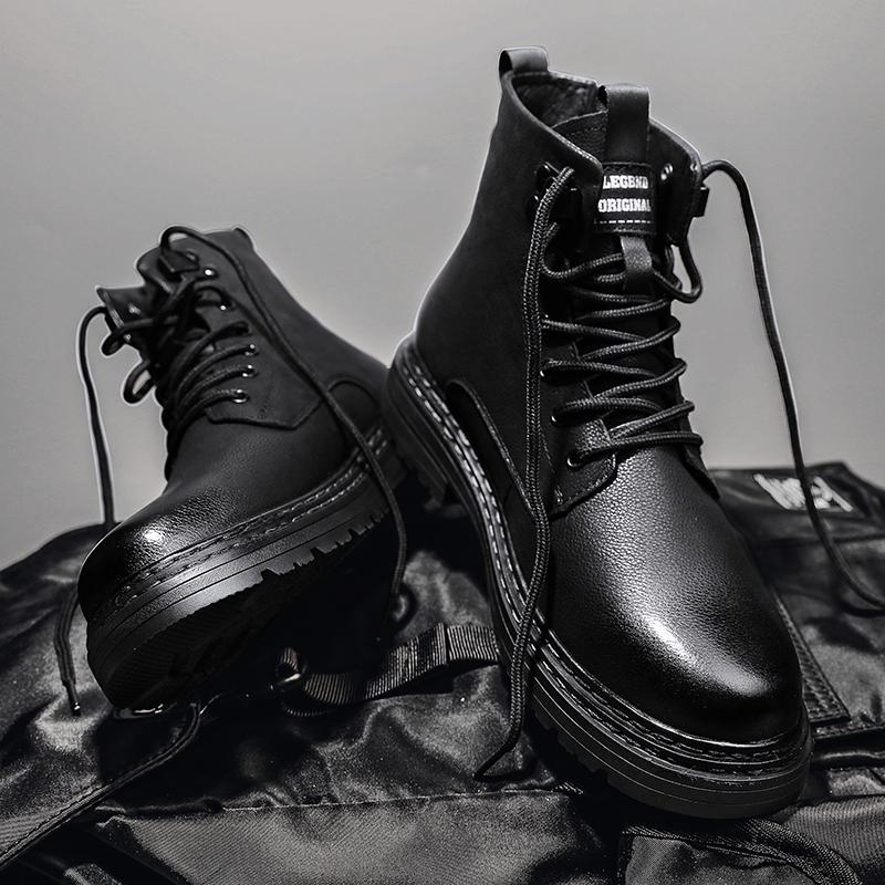 Роскошные мужские кожаные ботинки ручной работы Тренд 2024 Ботинки на толстой подошве — фото 5