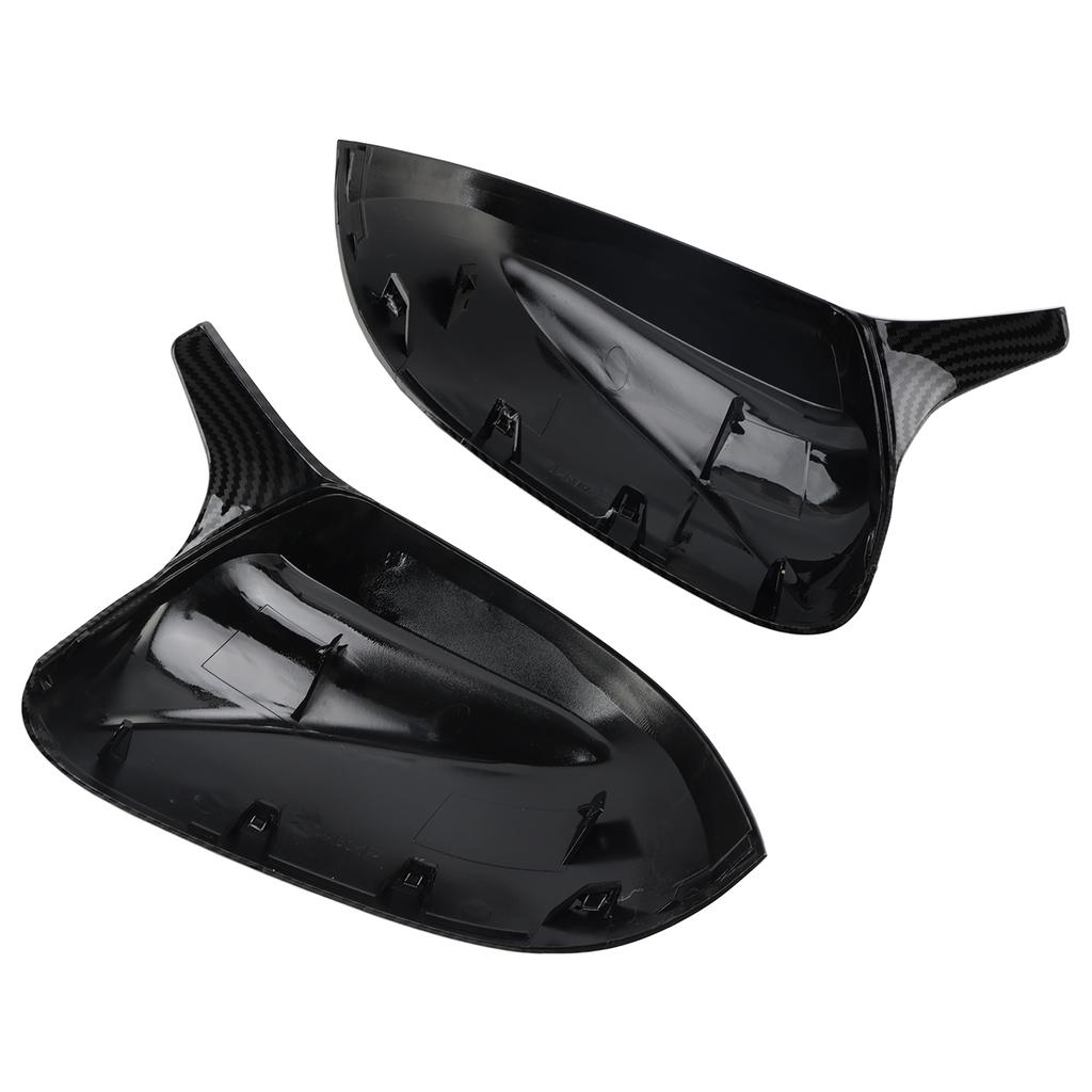2Pcs Gloss Carbon Fiber Pattern Door Wing Mirror Cover For BMW x3/x4/ix3 18-22