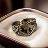 Contemporary Heart Crosses Adjustable Ring Lightweight Comfort Fit Everyday Finger Jewelry For Stylish Outfits