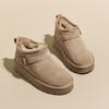 Thick-soled Snow Boots Women's Winter New Fur Integrated Warm Cotton Shoes Non-slip External Velvet Short Boots