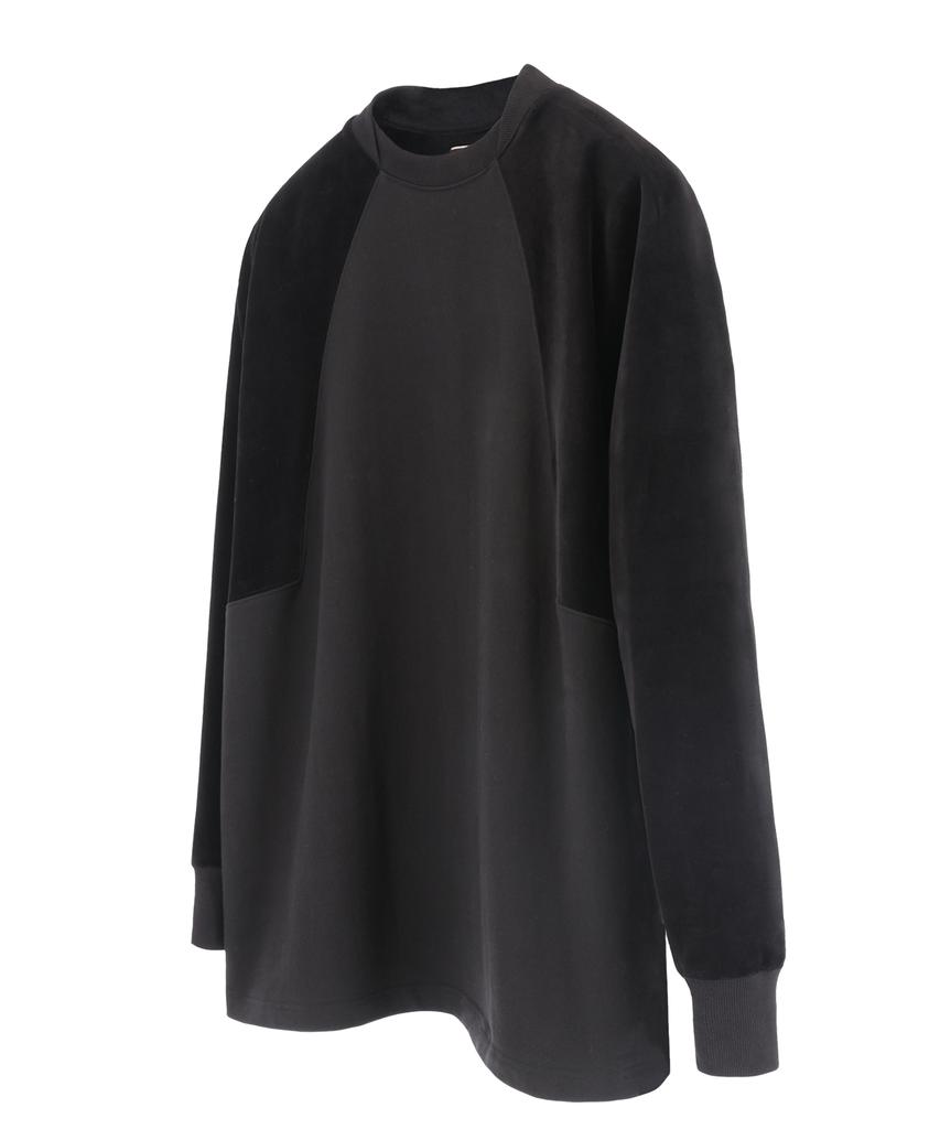 Digeunag Velour Sleeve Sweatshirt (Black)_ Pe3Ts2323