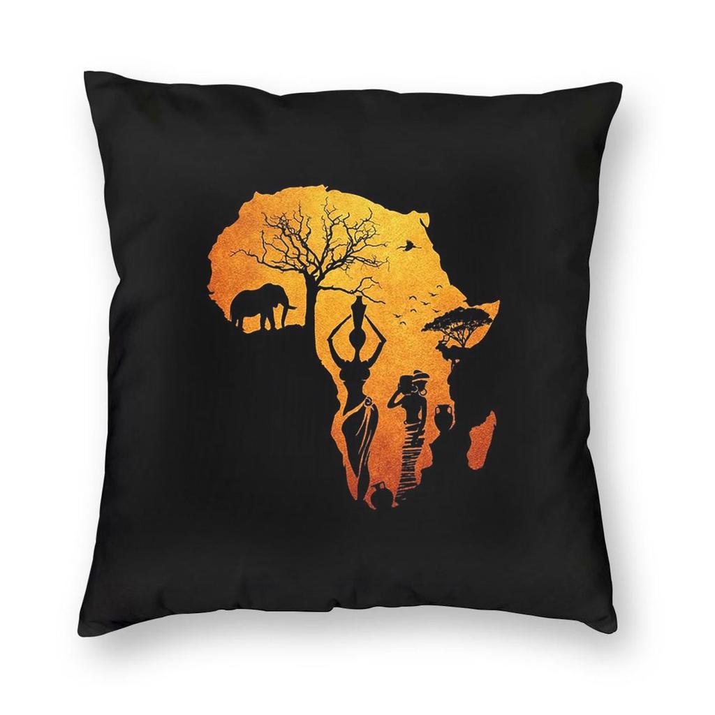 Neon Modern African Abstract Art Square Pillowcase Pillow Cover Cushion Throw Pillow for Home Sofa Living Room