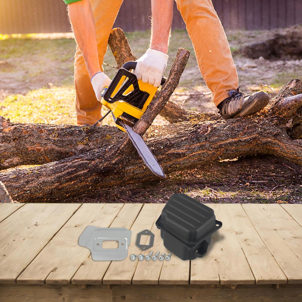 Chainsaw Maintenance Plastic Metal Chainsaw Muffler Replacement Cooling Plate Screws OEM Muffler Parts Compatible