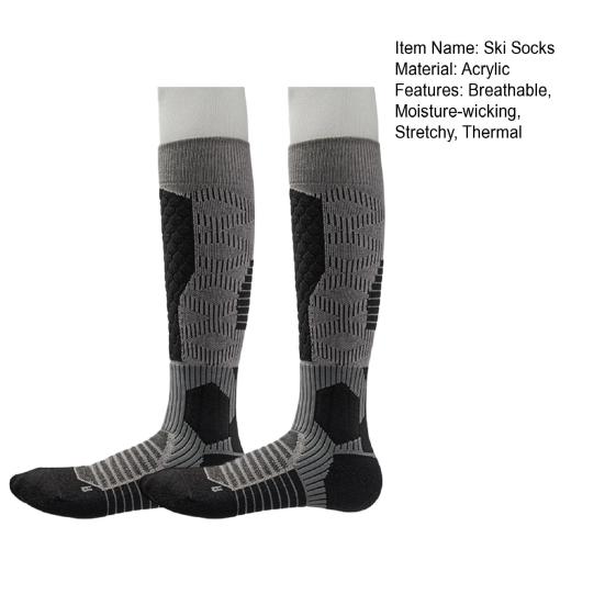 Yousheng Women Cushioned Ski Socks Wool Blend Knee High Thermal Socks Anti-odor Breathable Compression Athletic Socks for Winter Sports Hiking Hunting