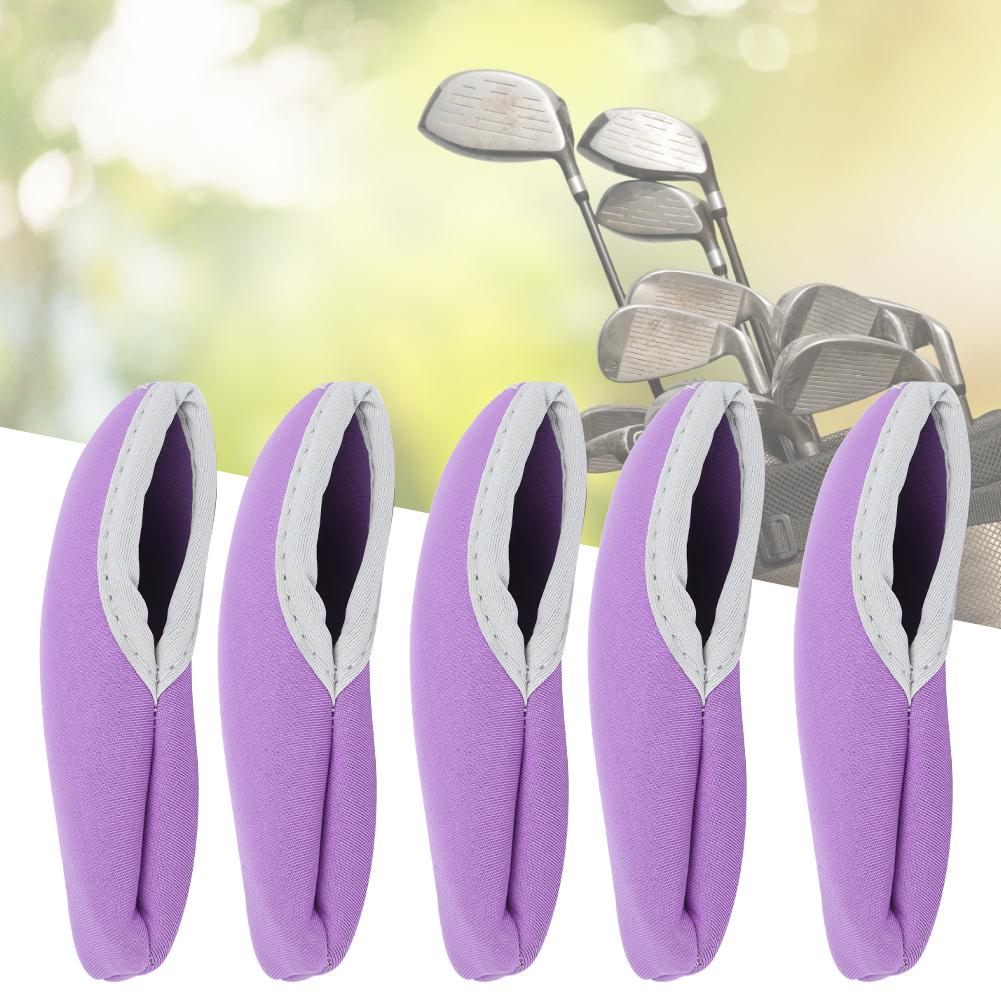 10PCS Neoprene Purple Convenient Universal Visual Golf Putter Cover Iron Club Headcover Accessory