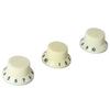 3PCS Potentiometer Rotary Knobs Tone Volume Control Knob Replacement for Electric Guitar Bass Ivory Knob Black Lettering