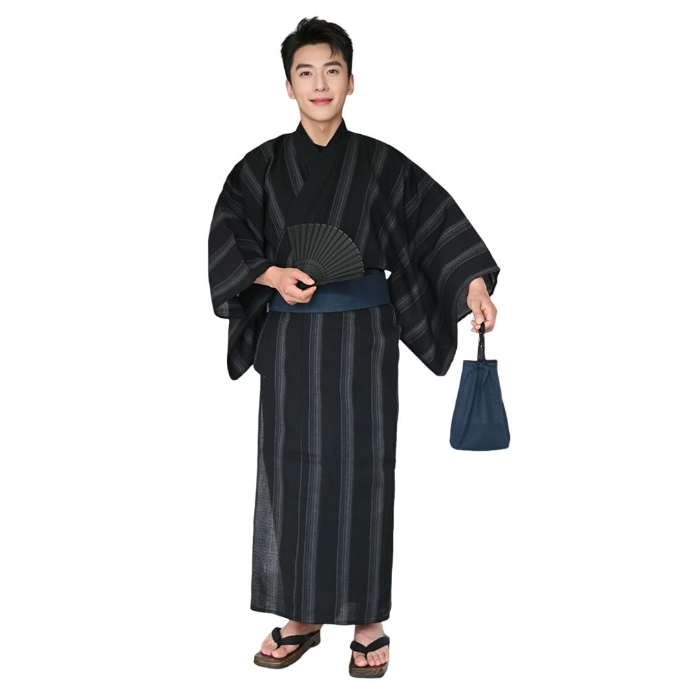 Yukata FBA [HOHO AYUMU] Men's (Single Item) [K Pattern] [Size L]