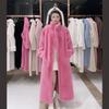 Autumn and Winter Thickened Long Stand-up Collar Imitation Mink Hair Thickened Wool Environmentally Friendly Fur Jacket Women's Light Coat