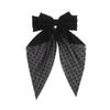 Fashion Chiffon Bow Hair Clip Elegant Women Solid Spring Clip Hair Pin Retro Bow Hairpins Simple Headband Girls Hair Accessories