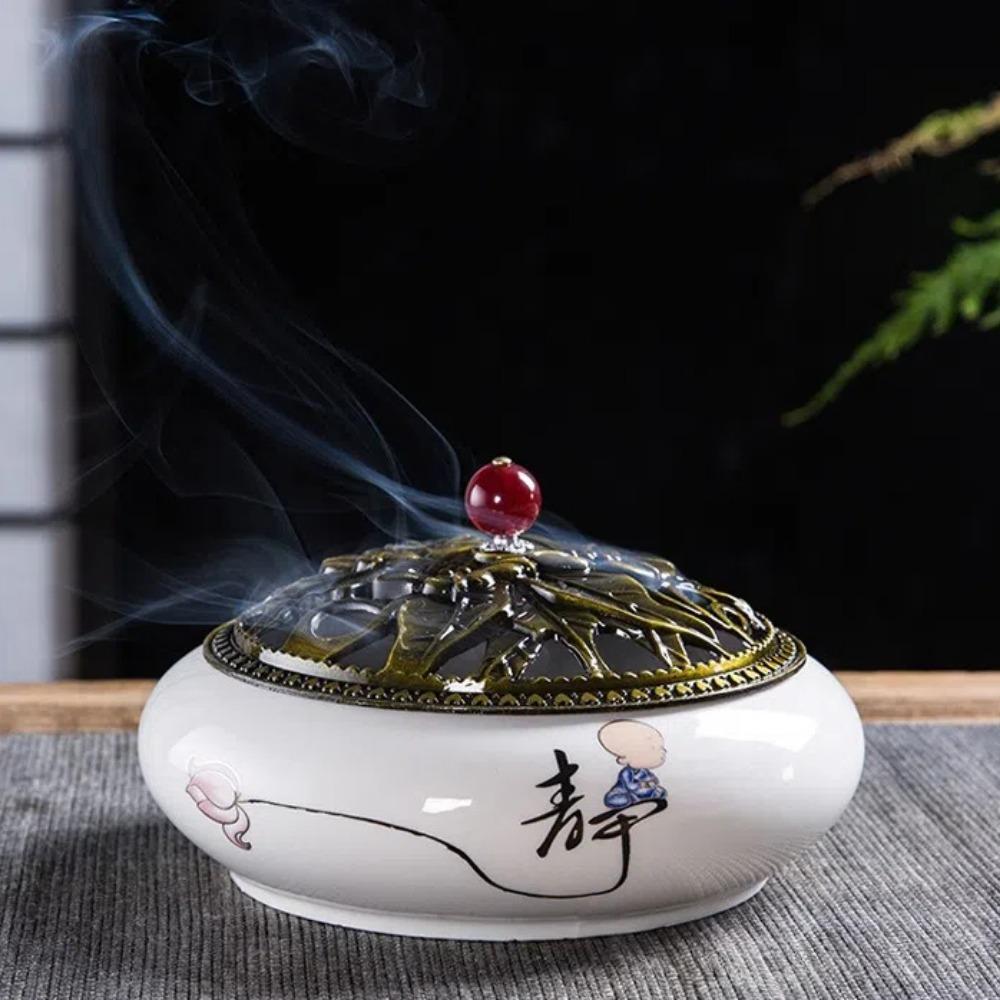 Large Aroma Censer Ceramic Sandalwood Stove New Incense Burner  Home Decoration