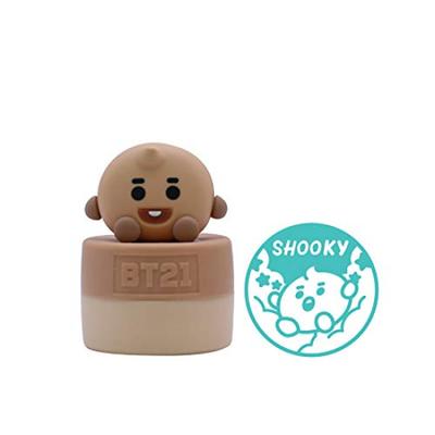 BT21 Oficiálna pečiatka Figúrka Pečiatka s figúrkou Gumová pečiatka Kancelárske potreby Tesniace potreby Písacie potreby Roztomilý (SHOOKY)