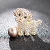 1PC Cute Full Puppy Brooch Exquisite Small Fashion Collar Pin Jewelry Animal Accessories