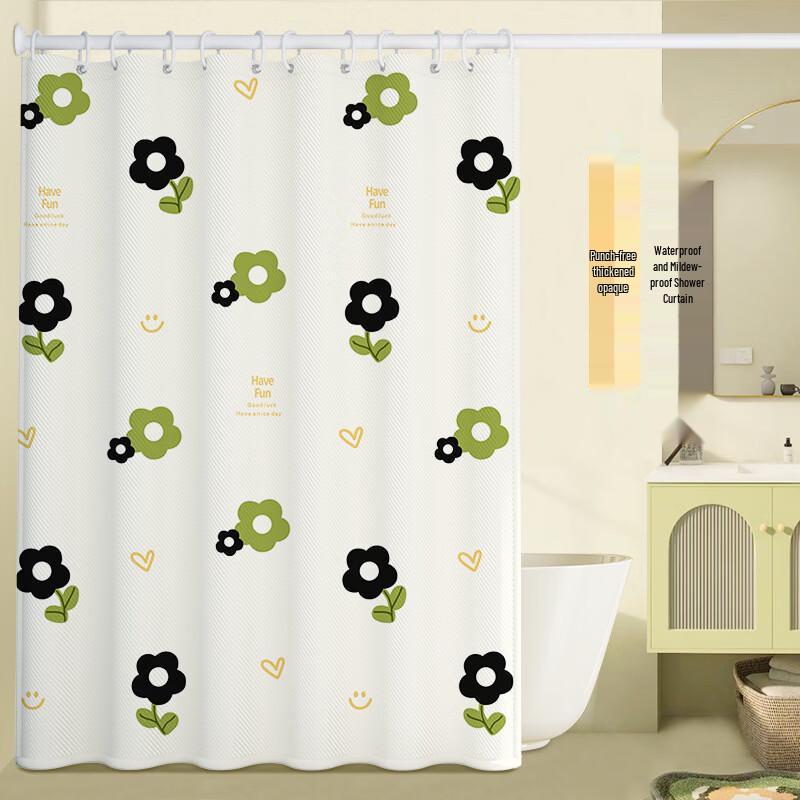 Cartoon Waterproof Shower Curtain Set