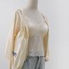 French Lace Suspender Vest with Breast Pad Integrated Fixed Cup Beautiful Back Strap Bottoming Vest Top