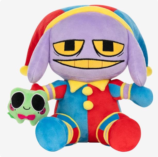Genuine The Amazing Digital Pomni Plush Toy Soft Stuffed Clown Collectible Merchandise For Animation Fans Home Decor