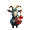 Cartoon Charming Goat Car Accessory Christmas Tree Decoration Vibrant Style Acrylic