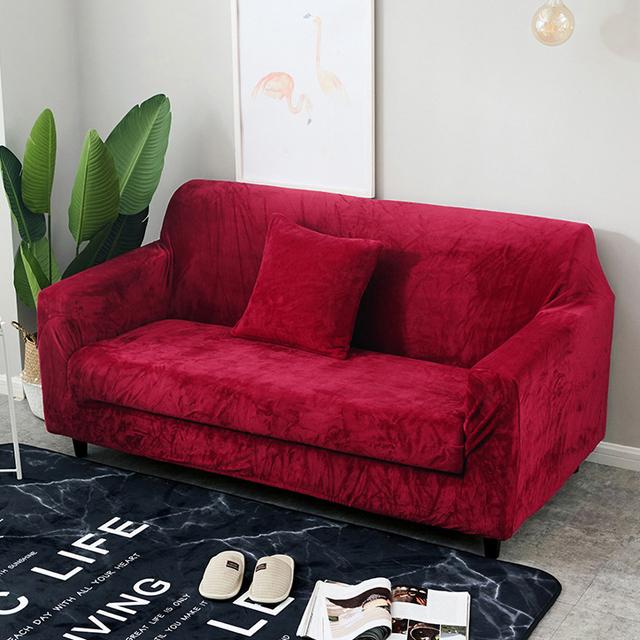 Plush Fabirc Sofa Cover Thick Slipcover Couch Sofacovers Stretch Elastic Cheap Sofa Covers Towel Wrap Covering