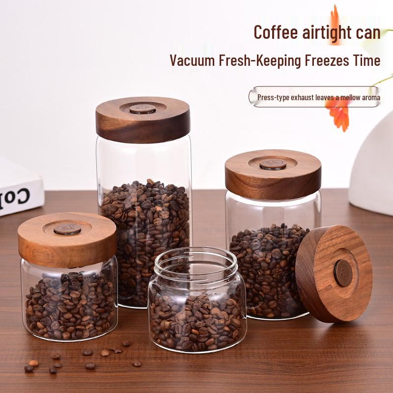 Glass Sealed Storage Can for Coffee, Tea, and Dried Tangerine Peel 8x10