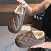 Cotton slippers women's autumn and winter bags heel waterproof indoor men's velvet non-slip warm confinement shoes