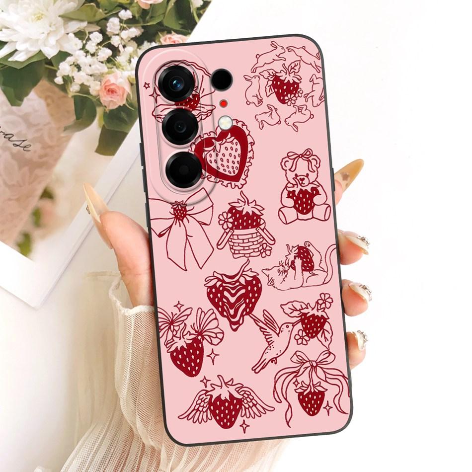 Für Tecno Camon 50 Pro 4G CN5c Niedliche Katze Blume Cartoon Handyhülle Für Tecno Camon 50Pro 4G Weiche Silikonhüllen Stoßfänger