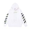 1113 Off-White Herbst und Winter Neu OW Fluoreszierender Buchstabenpfeil Pullover Herren und Damen Kapuzenpullover Sweatshirt