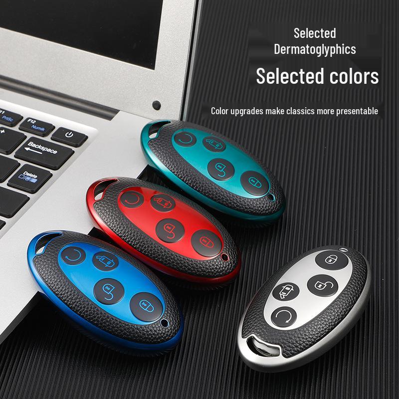 Premiumowe Skórzane Etui na Kluczyk Samochodowy BYD Yuan dla S7, Song Plus DMi, Qin Pro - Unisex