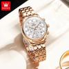 New Business Womens Watches Luxury Leather Chronograph Quartz Watch for Ladies Fashion Wristwatch Relogio Mujer
