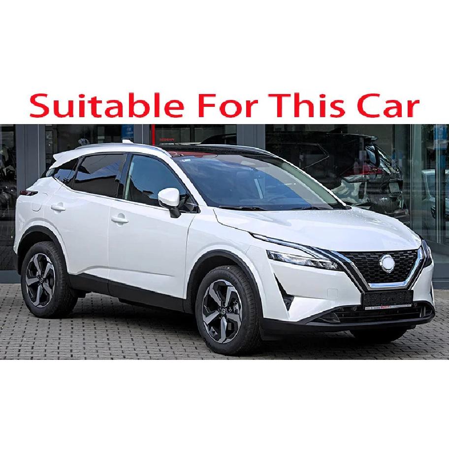 For Nissan Qashqai J12   2024 Car Accessories Piano Black Front Fog Light Trim Bezel Wind Shape