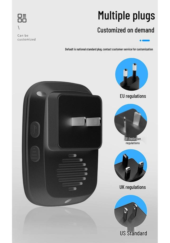 Waterproof Wireless Doorbell with Long-Range, Self-Powered Smart SOS Button for Elderly