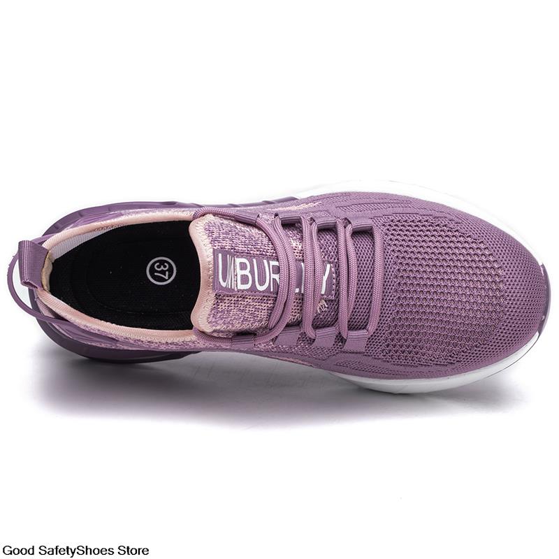 Ατσάλινα παπούτσια ασφαλείας Γυναικεία πάνινα παπούτσια εργασίας Μαξιλάρι αέρα που αναπνέει Γυναικεία παπούτσια εργασίας, ανθεκτικά στη διάτρηση, ελαφριά μπότες εργασίας γυναικεία